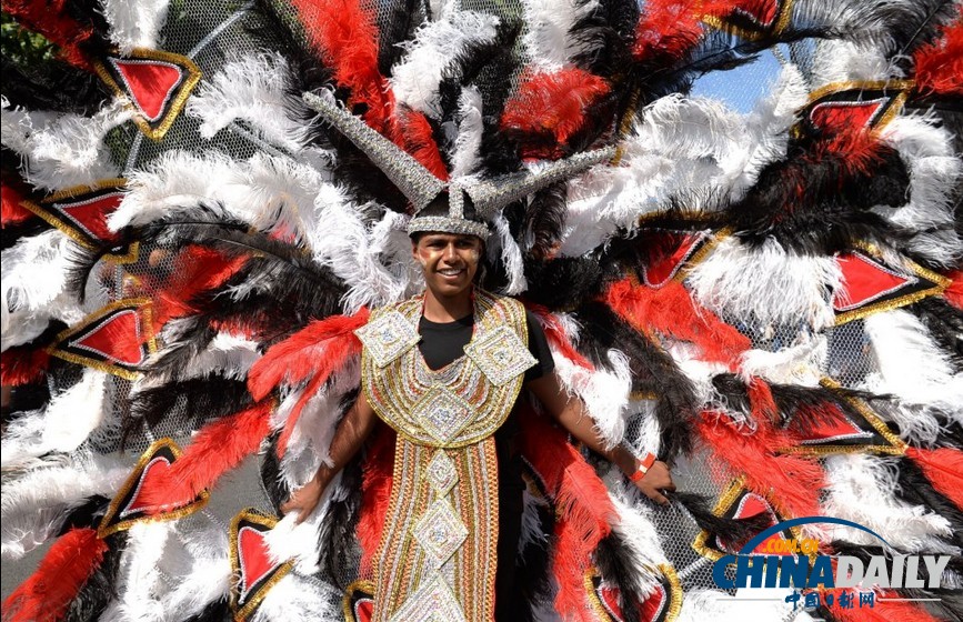 英國諾丁山狂歡節(jié) 陽光、美女匯聚成歡樂海洋（圖）