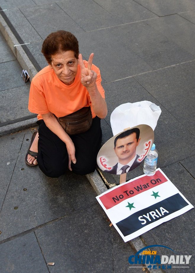 澳大利亞民眾集會(huì)抗議國際社會(huì)軍事干預(yù)敘利亞（高清組圖）