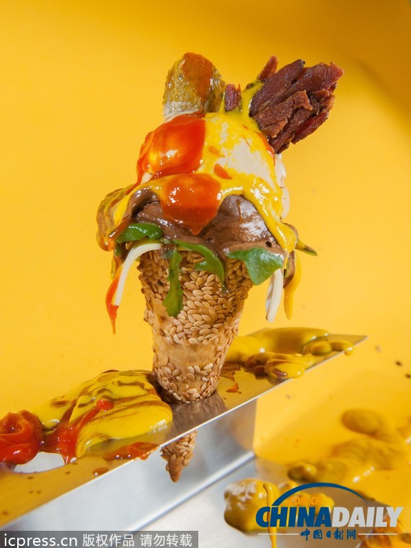 英國推出冰淇淋風味漢堡 跨界混搭無與倫比（圖）