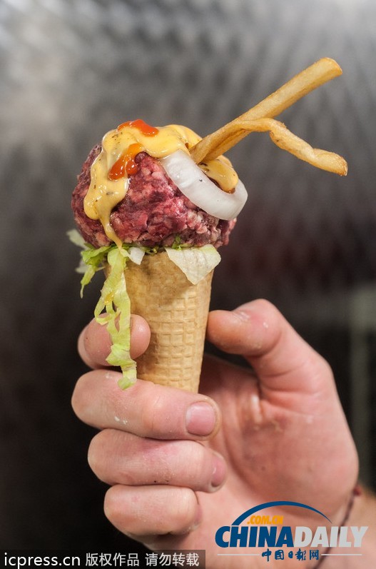 英國推出冰淇淋風味漢堡 跨界混搭無與倫比（圖）