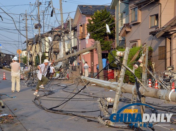 日本東部遭龍卷風襲擊 造成27人受傷(組圖)