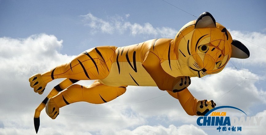 布里斯托爾國際風箏節絢麗多彩 3D風箏熱鬧“狂歡”