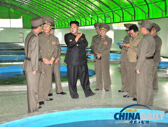金正恩視察養魚場 要求大量生產鱘魚等供應國際市場（組圖）