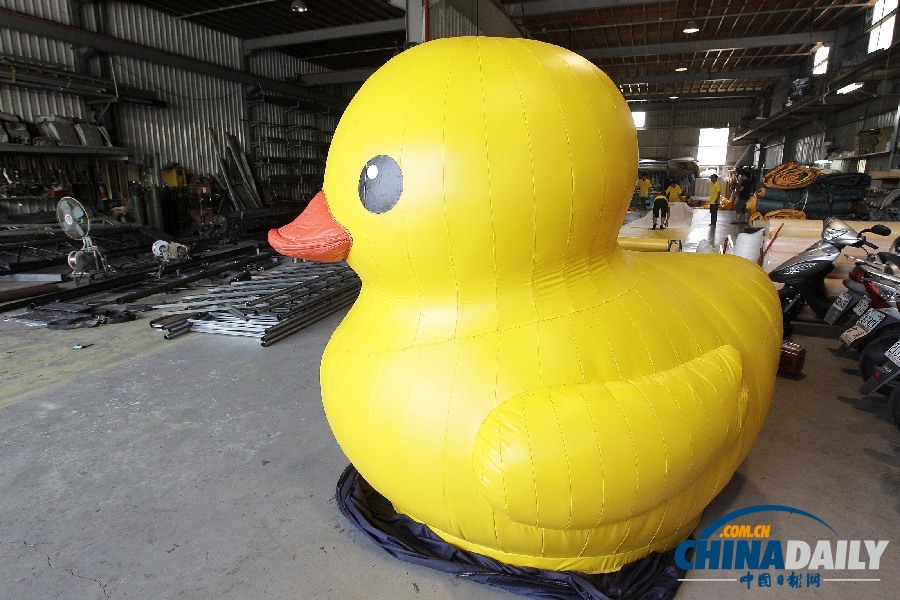 走進車間窺探大黃鴨制作過程 下一站臺灣（組圖）