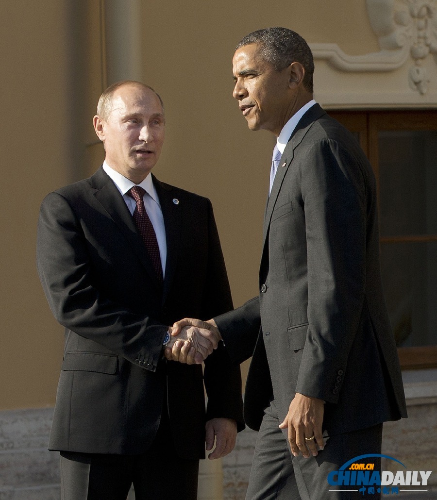 G20峰會：奧巴馬與普京握手后轉身離開