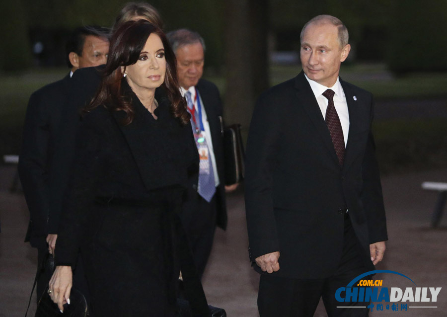 普京設晚宴款待G20領導人 奧巴馬“耍單”姍姍來遲（高清組圖）