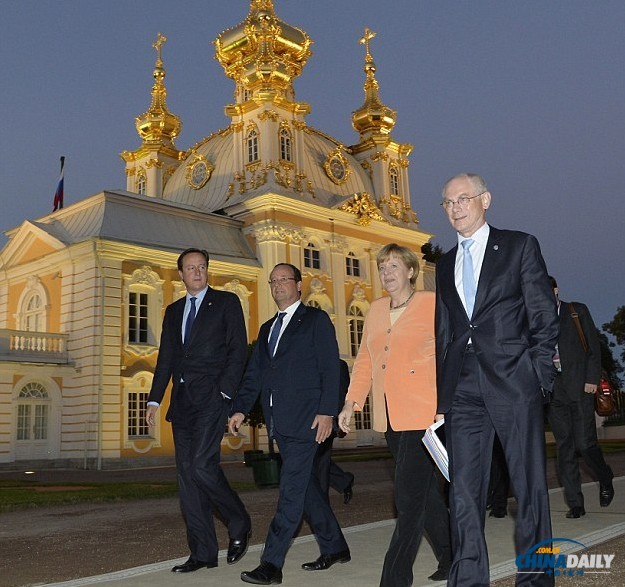 組圖：盛大焰火與俄羅斯美女走進G20晚宴現場