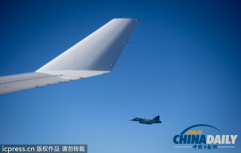 G20峰會結束 瑞典戰(zhàn)機靠近默克爾專機（圖）