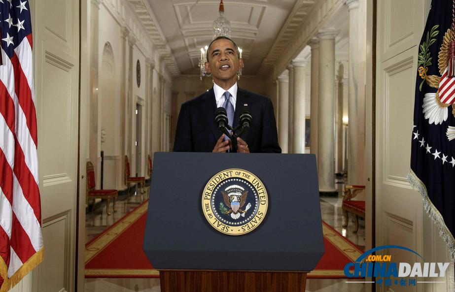 奧巴馬發(fā)表電視講話 稱已要求國(guó)會(huì)推遲對(duì)敘動(dòng)武表決（組圖）