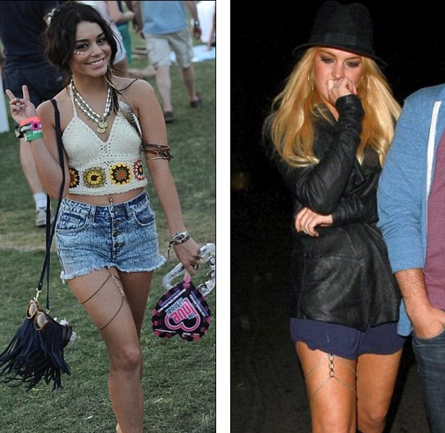 圖：給大腿戴“項(xiàng)鏈”？奇特飾品成女星新寵