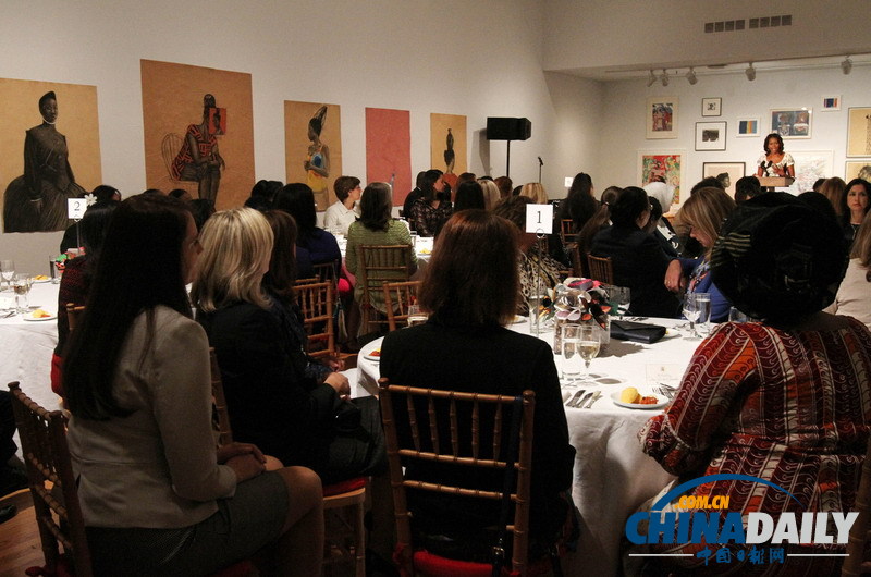 美國第一夫人會見各國政要夫人女友