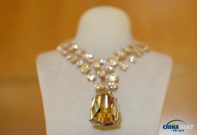 400多克拉！最大黃鉆項鏈拍賣估價超3億元