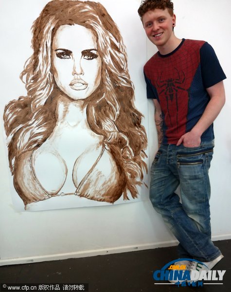 英國23歲藝術家用化妝品打造明星畫像 惟妙惟肖（組圖）