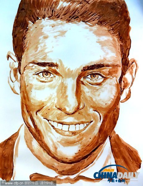 英國23歲藝術家用化妝品打造明星畫像 惟妙惟肖（組圖）