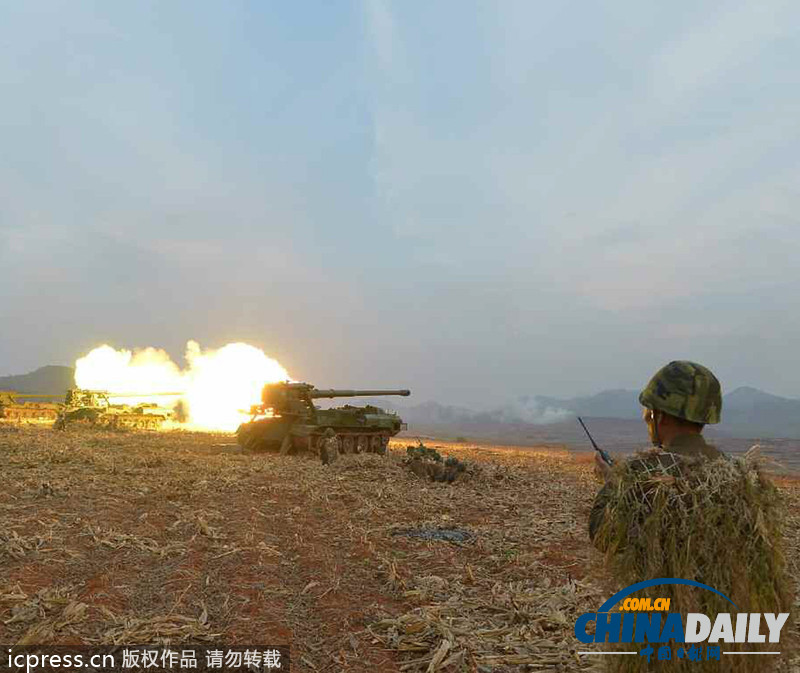 金正恩指導朝鮮人民軍火力打擊訓練（組圖）