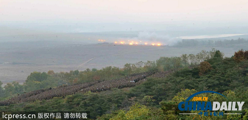 金正恩指導朝鮮人民軍火力打擊訓練（組圖）