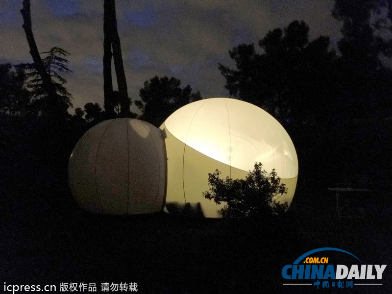 法國推出氣泡旅館 接近自然舒緩壓力