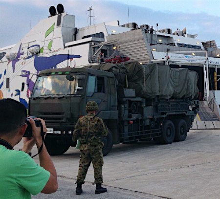 遭沖繩縣宮古島居民抗議 日本導彈上島推遲1小時