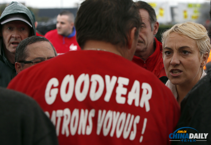 法國：固特異公司雇員焚燒輪胎抗議遭解雇（組圖）