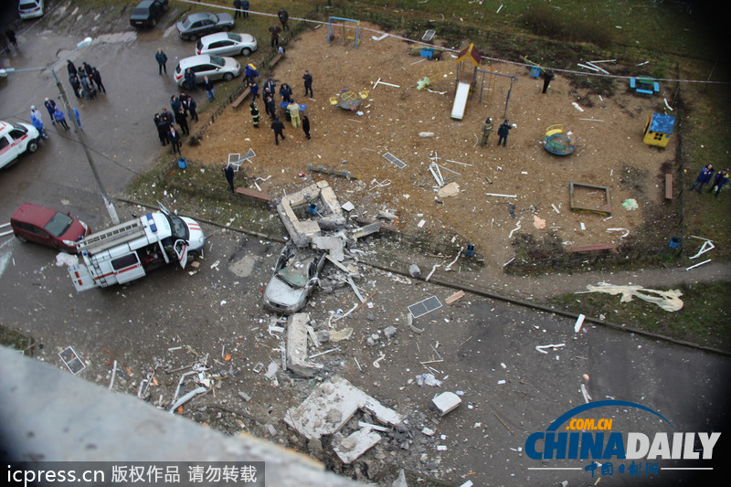 莫斯科居民樓發(fā)生煤氣爆炸2人死亡（組圖）