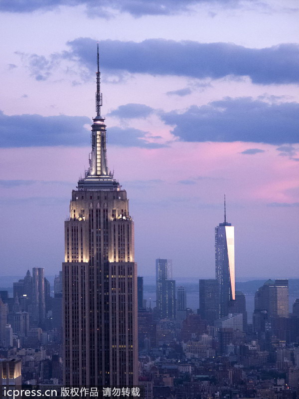 世貿中心一號樓問鼎“美國最高樓”