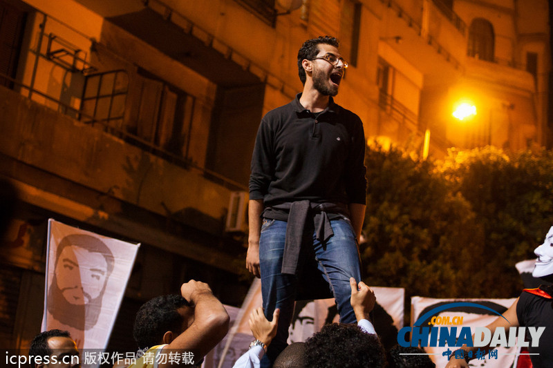 埃及民眾集會(huì)示威 紀(jì)念兩年前流血沖突事件