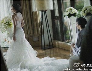 林志玲低調試婚紗