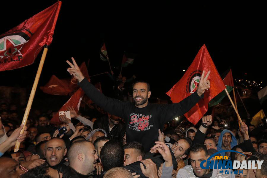 組圖：一名巴勒斯坦人陸續絕食9個月后終獲釋