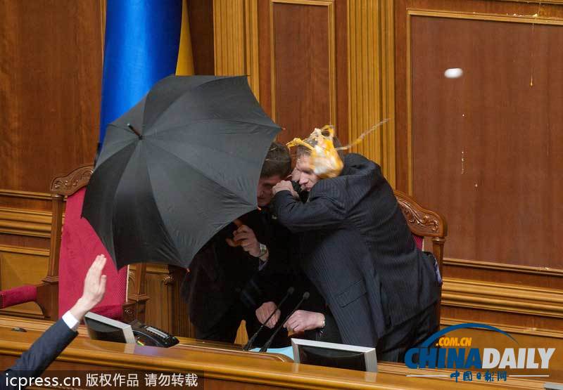 盤點外國議會上議員“肉搏戰”摔跤鎖喉扔雞蛋