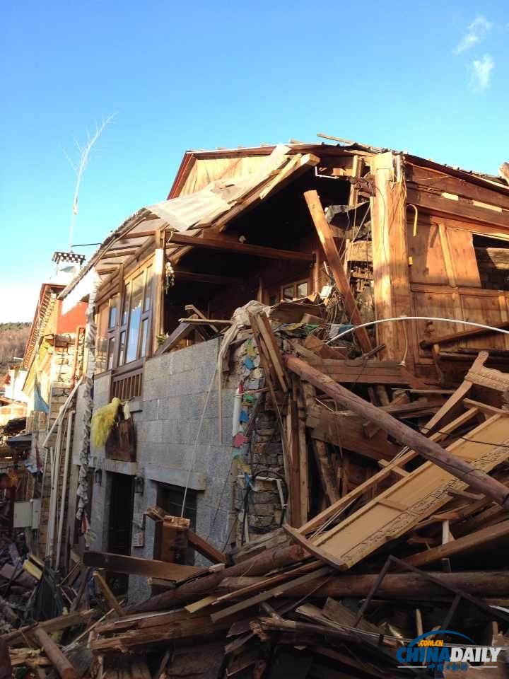 組圖：云南香格里拉獨克宗古城今日凌晨突發大火