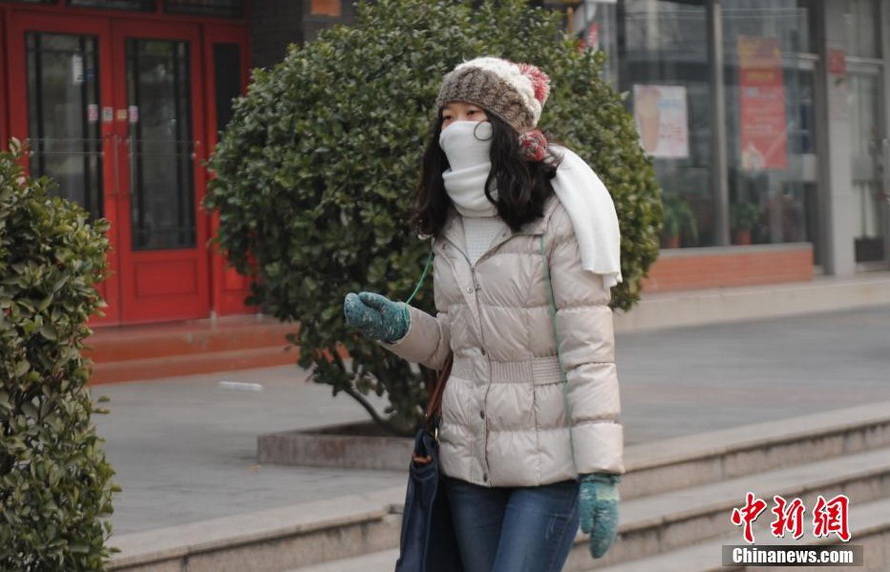 春運首日北京遭遇霧霾天