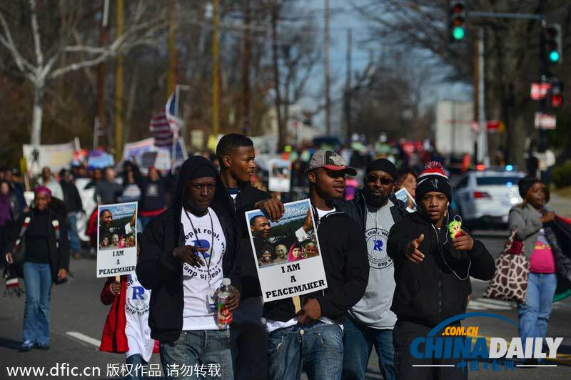 美國各地民眾慶祝馬丁·路德·金紀念日
