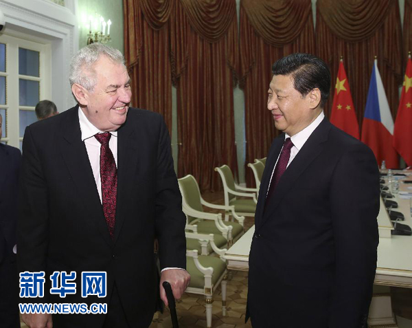 習近平會見捷克總統澤曼