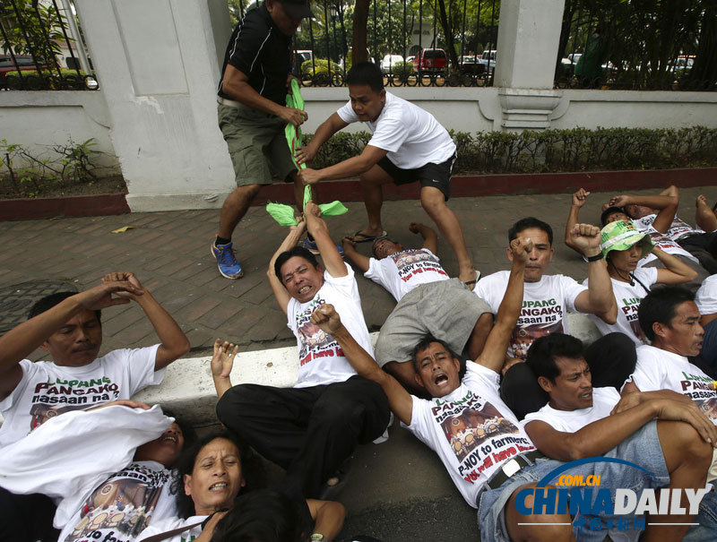菲律賓農民潛總統府示威 要求阿基諾兌現土改承諾