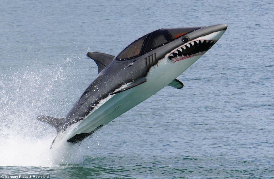 體驗躍出水面快感!美商家用戰機改裝“機械鯊魚”