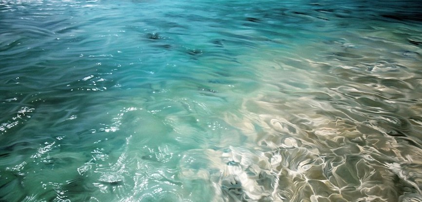 紐約女子用手指作畫 海洋冰川惟妙惟肖令人稱奇(組圖)