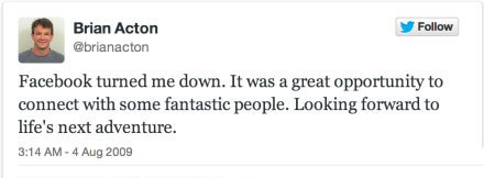 WhatsApp創(chuàng)始人曾領(lǐng)救濟(jì) 應(yīng)聘臉譜網(wǎng)遭拒