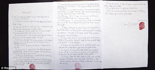 澳大利亞被捕傳教士道歉 朝鮮決定將其釋放并驅逐