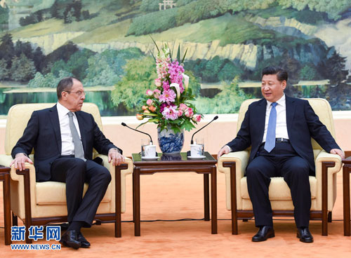 習近平會見俄羅斯外長拉夫羅夫
