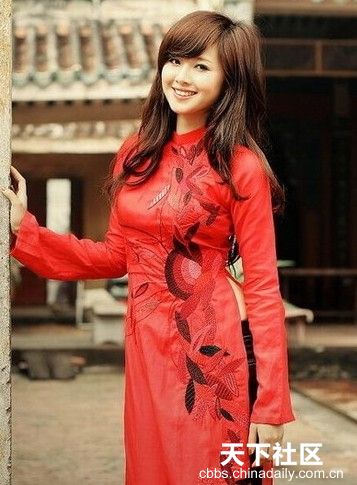 越南街頭時髦女孩甜美賽川妹子