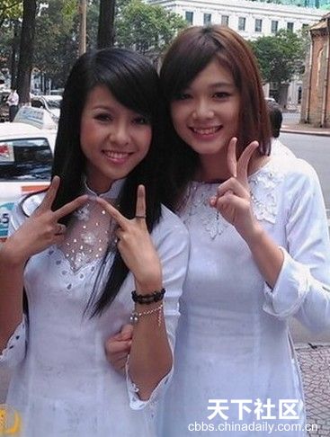 越南街頭時髦女孩甜美賽川妹子