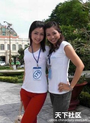 越南街頭時髦女孩甜美賽川妹子