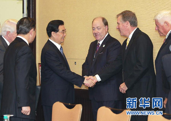 胡錦濤會見美國工商界代表