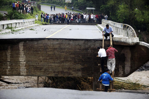 Tropical storm swept Guatemala