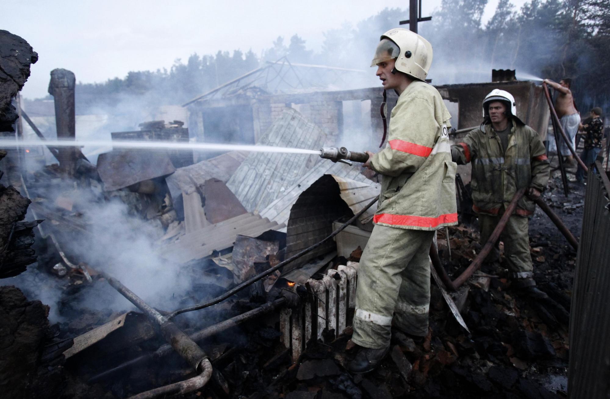 Lingering drought causes fire in Russia