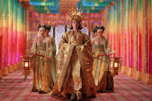 Chinese actress Gong Li (C) plays the Empress in this undated publicity handout photo from the film
