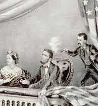 President Lincoln is shot at Ford's Theater