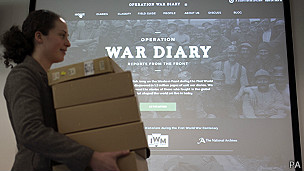 英國一戰士兵日記上網