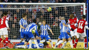 曼城小勝破咒 槍手絕殺險贏