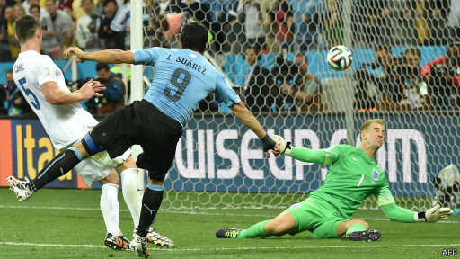 世杯賽:英格蘭不敵烏拉圭 前景不妙